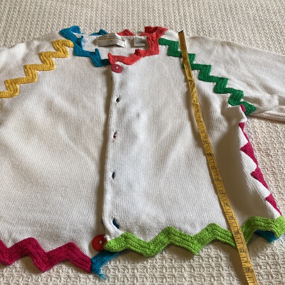 Vintage Lisa Nichols Colorful Zigzag Sweater Size Small - Picture 8 of 9